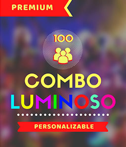 COMBO COTILLON LUMINOSO PREMIUM PARA 100 PERSONAS 242 PRODUCTOS